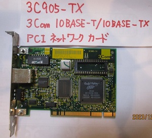 長期保管　動作未確認　3C905-TX 3Com 10BASE-T/100BASE-TX PCIネットワークカード