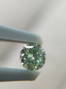 天然ダイヤモンド カラーダイヤ FANCY BLUISH GREEN AGTソーティング 天然 NATURAL 0.142ct SI1 グリーンダイヤ ブルーダイヤ ラウンド
