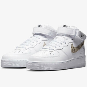 ナイキ 27.5cm US 10.5 ウィメンズ エア フォース 1 '07 MID ホワイト NIKE WMNS AIR FORCE 1 '07 MID ミッドカット スニーカー 天然皮革