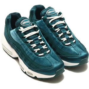 ナイキ 23cm ウィメンズ エア マックス 95 グリーン 税込定価18700円 NIKE WMNS AIR MAX 95 レディース スニーカー ベルベット 天然皮革