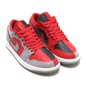 ナイキ 28cm US 11 ウィメンズ エアジョーダン 1 ロー スプリット レッド ブラック グレー NIKE WMNS AIR JORDAN 1 LOW SPLIT 天然皮革