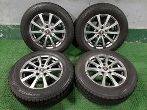 マナレイスポーツ!! 15x6J +45 冬タイヤ付き 195/65 4本セット 中古 売切!!