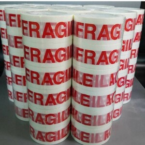 FRAGILE OPPテープ【72本】　幅4.8cm長さ66m　フラジール　国際梱包　#われもの注意