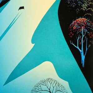 真作 アイベン・アール シルクスクリーン「Fields Ascending」画寸 30.5cm×92cm 木や森林をモチーフに幻想的で静寂感 アイヴァンド 8363の画像7