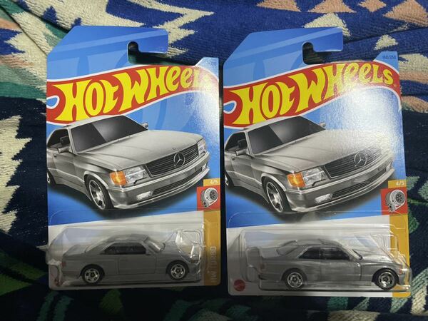 送料込2台 89 メルセデスベンツ 560SEC AMG ホットウィール Hotwheels 1989 Mercedes Benz 560 SEC シルバー　銀