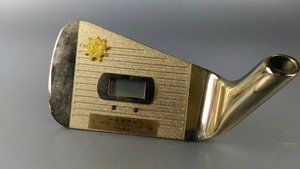 ■アイアンの置時計＆ペン立て 中国新聞杯記念品 1984年 ゴルフ 置物 ■170