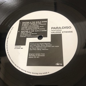Para:Diso Featuring Valerie Etienne / Para:Diso Featuring Tommy Blaize - Waiting 4 The Sun 2 Shine / Let Yourself Go　(A22)