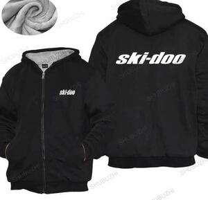 【値下げ】新品送料無料！レア 海外限定 日本未発売 Ski-Dooスキードゥー スノーモービル 防寒 厚手フード付き 秋冬 サイズM〜5XL カラー４