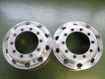 22.5×8.25 PCD:335 +165 10穴 ALCOA ISO 886523 中古 2本セット フロント用アルミホイール WH2135【店頭受け取り可】_画像1