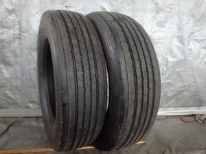 ブリヂストン R173 255/70R22.5 143/140J 中古 9.9分山 2本セット サマータイヤ 2021年製