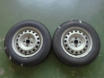 155/80R14 新品 2本セット 冬タイヤ 鉄ホイール ブリヂストン BLIZZAK VL1 14×5J PCD100 4穴 +40 2023年製 TW1322_画像1