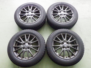 175/65R15 中古 4本セット 冬タイヤ アルミホイール トーヨー OBSERVE GIZ 15×5.5J PCD100 4穴 +42 2020年製 TW1314