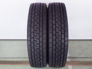 225/80R17.5 123/122L ブリヂストン M800 中古 2本セット オールシーズンタイヤ 2015年製 L17039