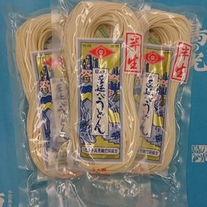 送料無料 島の光 手延べうどん (半生) 200g × 3袋 小豆島 讃岐うどん