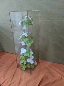 [ б/у ] Osaka самовывоз ограничение искусственный цветок ветреница корончатая акрил в кейсе зеленый белый серебряный лента экспонирование ..[KTLN131]