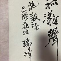 【模写】掛軸 武田瑞峰 紙本 書 箱無 同梱可能 No.2122_画像6