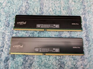 0512u0219　CrucialPRO (マイクロン製) デスクトップ用メモリ DDR4-3200 UDIMM 1.2V CL22 32GB CP32G4DFRA32A 2枚セット 同梱不可