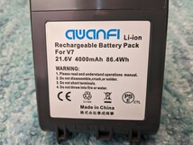 0512u2208　AWANFI ダイソン互換バッテリー V7 SV11 4000mAh 21.6V 同梱不可_画像7