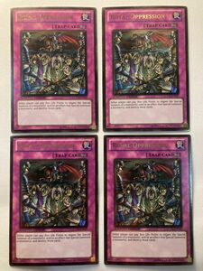 (4枚セット)【遊戯王】Royal Oppression 王宮の弾圧(英語版)　GLD4-EN047 ゴールドレア 中古カード