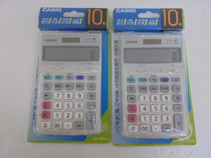 【KCM】1pbg-55-2s★未使用品★【CASIO/カシオ】スタンダード電卓 時間計算・税計算 ジャストタイプ 10桁　JW-10A-N　2台セット