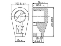 金メッキ グリッドキャップ 14mm 4個 真空管ソケット 811 845 805 813 管理番号[AS0167B]_画像4