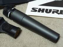 送料無料 動作品 SHURE SM57 シュアー ゴーナナ 純正ホルダー,ポーチ,ステッカー付属_画像5