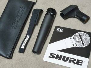 送料無料 動作品 SHURE SM57 シュアー ゴーナナ 純正ホルダー,ポーチ,ステッカー付属