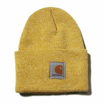 Carhartt (カーハート) US ニットキャップ ビーニー 帽子 (A18) KNIT CUFFED BEANIE Dijon/Winter White Marl_画像1