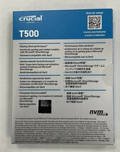 【新品・未開封品】Crucial T500 NVMe PCI-Express 4.0 M.2 SSD 1TB (CT1000T500SSD8JP)_画像2