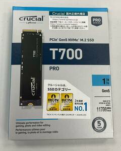 【新品・未開封品】Crucial T700 PRO NVMe PCI-Express 5.0 M.2 SSD 1TB (CT1000T700SSD3JP)