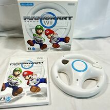 （中古品）美品 任天堂 NINTENDO マリオカートWii RVL-R-RMCJ (JPN) ゲームソフト＆ハンドル_画像1