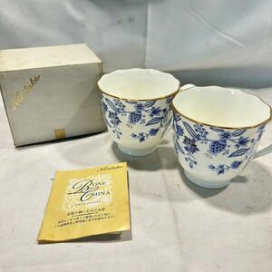 (未使用品・保管) Noritake ノリタケ カップ ティーカップ　ペア ２個セット ノリタケボーンチャイナ コーヒー ティー カップ