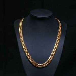 【1円スタート】喜平ネックレス 金チェーン gold necklace 18kgp 金ネックレス 幅9mm 55cmダブル 喜平 メンズ レディース 335