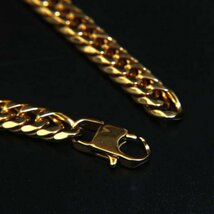 【1円スタート】喜平ネックレス 金チェーン gold necklace 18kgp 金ネックレス 幅9mm 55cmダブル 喜平 メンズ レディース 335_画像5