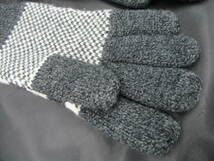 　手袋　Thinsulate　グレー/ホワイト　チェック柄　メンズ手袋INSU LATION 40 gram 厚手でとても暖か　中古_画像3