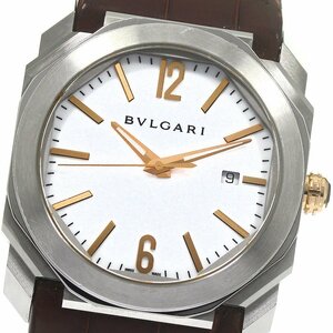  BVLGARY BVLGARI BG041S Okt Date самозаводящиеся часы мужской внутри коробка * с гарантией ._785542