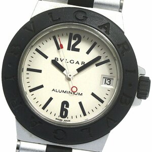 ベルト訳あり ブルガリ BVLGARI AL32TA アルミニウム デイト クォーツ ボーイズ _790658