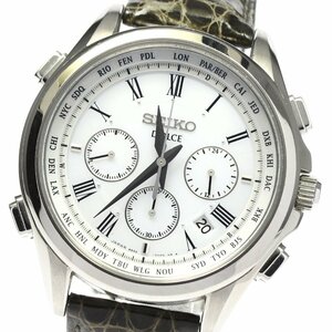  Seiko SEIKO SADA039/8B92-0AJ0 Dolce chronograph solar radio wave men's box * written guarantee attaching ._791469