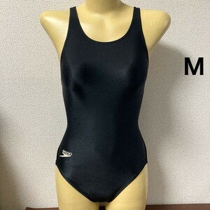 C007スピード♪ストレッチ♪光沢ブラックのシンプル女子競泳水着♪アンダーやコレクションや撮影会にも♪サイズM