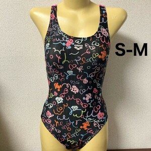 B978アリーナ♪ストレッチ♪ロリポップ柄切替え女子競泳水着♪コスプレやコレクションや撮影会にも♪サイズS-M