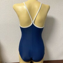 C097ナイキ♪ストレッチ♪1円スタート！白パイピングマットネイビー女子スクール水着♪アンダーやコレクションや撮影会にも♪サイズL_画像4