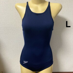 C060ストレッチ♪シンプルネイビーの女子競泳水着♪アンダーやコレクションや撮影会にも♪サイズL