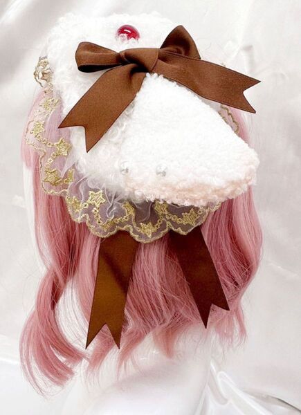 コスプレ ハロウィン 羊耳ヘッドドレス(ブラウン) カチューシャ 新品 ロリータ