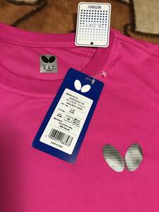 ■　バタフライ　ウインロゴ　Tシャツ　男女兼用　ピンク　サイズM　タグ付き　新品未使用　　　　　　　　　送料250円～ 