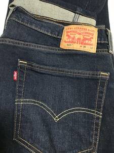 ■　1円～売り切り　Levis　505　紙パッチ　スモールe　濃紺　良い色落ち　美中古　　　　　　　　W36　ベトナム製