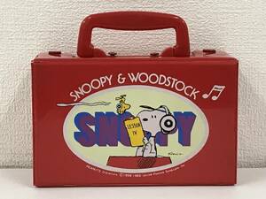 ★☆Z947 カセットテープ 収納ケース トランク SNOOPY & WOODSTOCK☆★