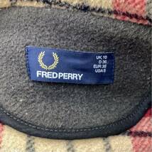 CO■ FRED PERRY フレッドペリー メンズ アウター 長袖 ジャケット ダッフルコート Lサイズ相当 こげ茶色 サンプル品 秋冬物 チェック_画像8