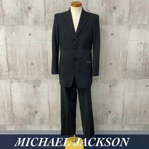 ★△ MICHAELJACKSON マイケルジャクソン メンズ スーツ セットアップ ブラック 黒 Mサイズ ジャケット&パンツ 上下 ビジネス フォーマル