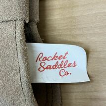 M■ Rocket Saddles 5299 ロケットサドル メンズ スエード ペコスブーツ 25㎝ ベージュ ビブラム クッションソール ワークブーツ アメカジ_画像8