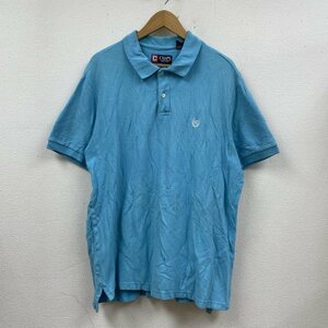 チャップス 半袖 ポロシャツ ロゴ 刺繍 ワンポイント ボタン ショートスリーブ ポロシャツ ポロシャツ L 水色 / ライトブルー